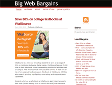 Tablet Screenshot of bigwebbargains.com